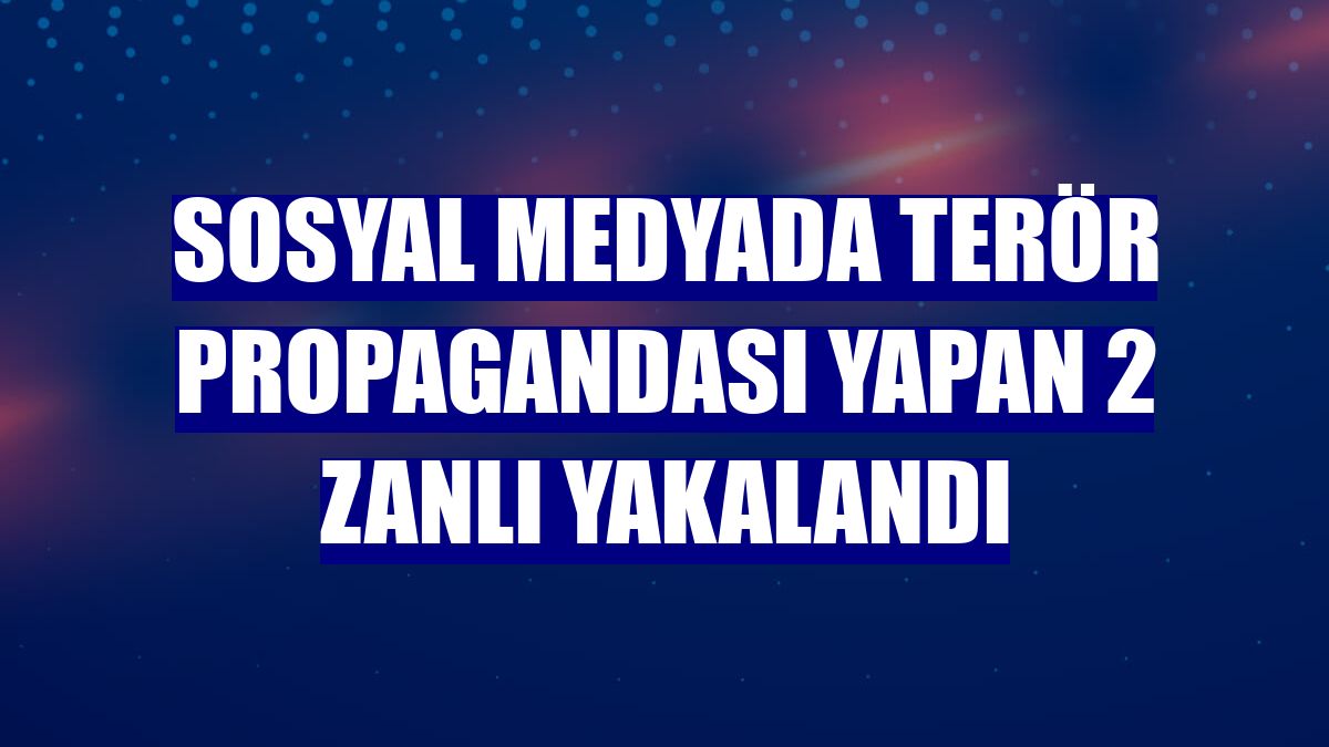 Sosyal medyada terör propagandası yapan 2 zanlı yakalandı