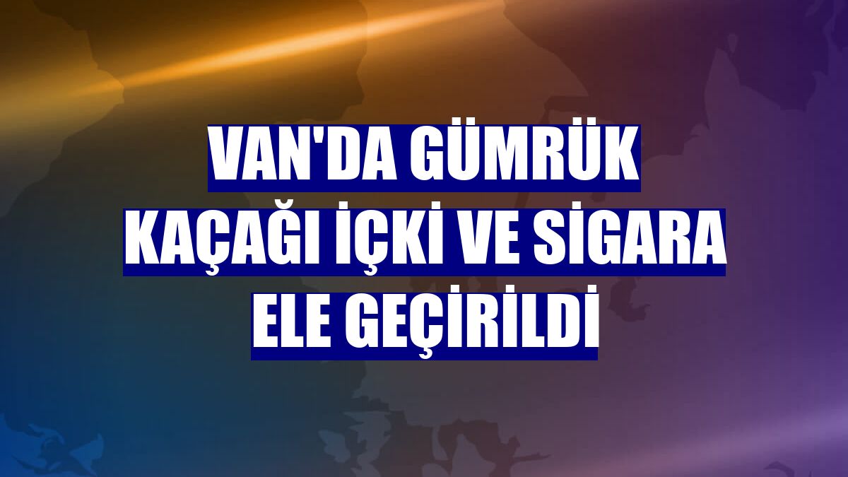 Van'da gümrük kaçağı içki ve sigara ele geçirildi