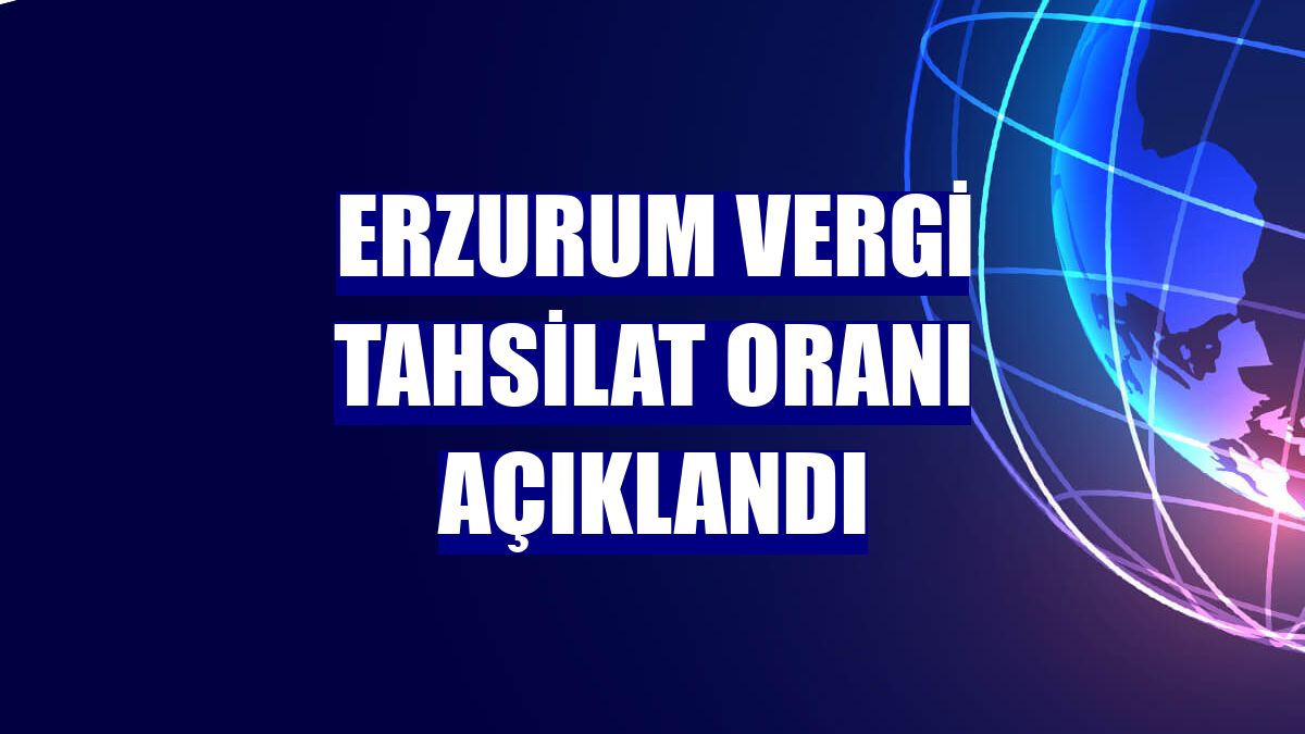Erzurum vergi tahsilat oranı açıklandı