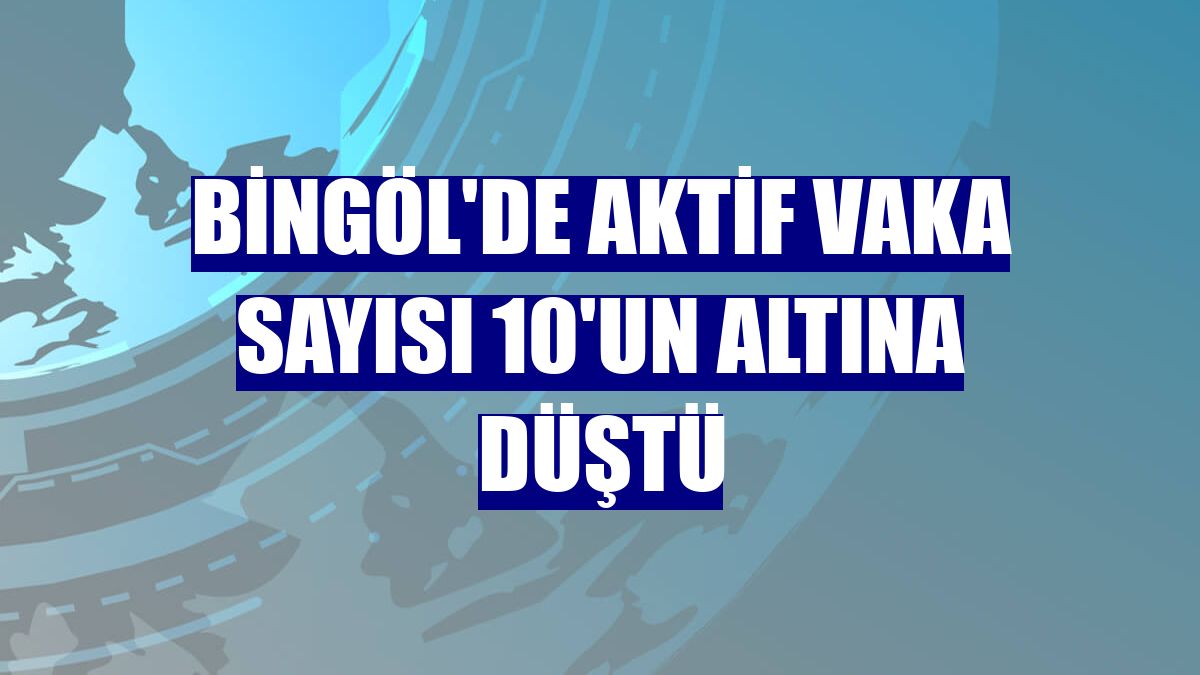 Bingöl'de aktif vaka sayısı 10'un altına düştü
