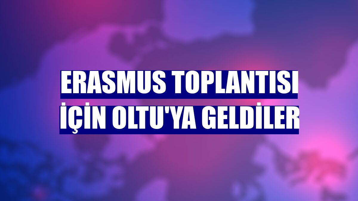 Erasmus toplantısı için Oltu'ya geldiler