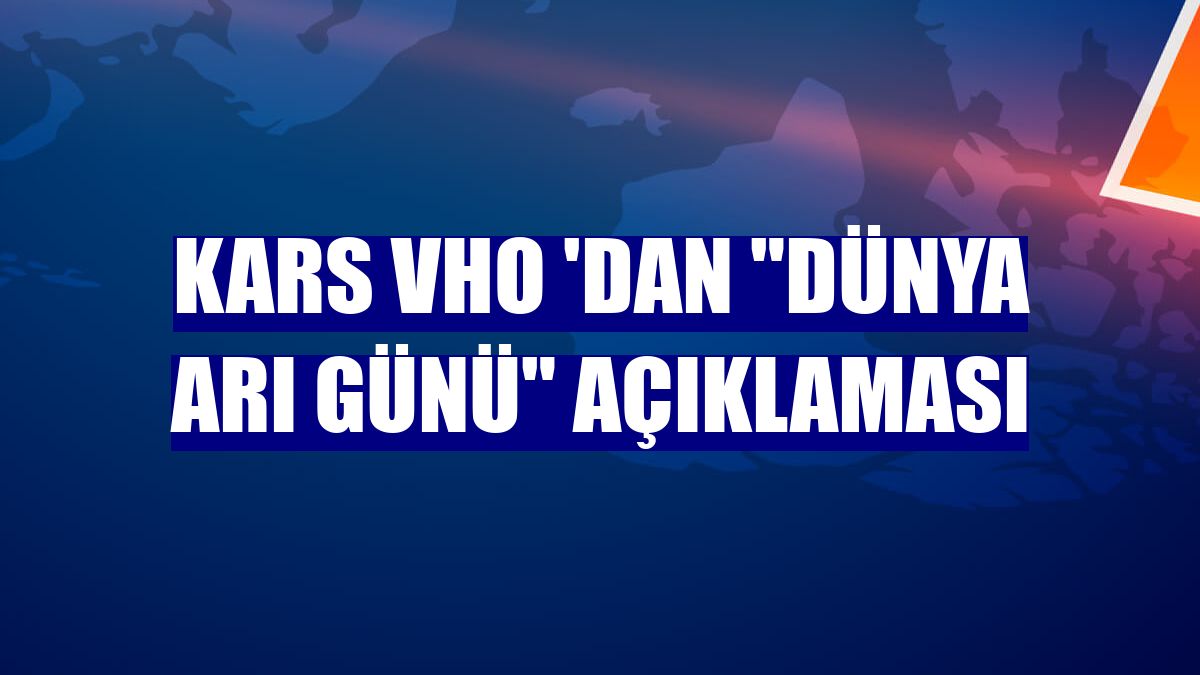 Kars VHO 'dan "Dünya Arı Günü" açıklaması
