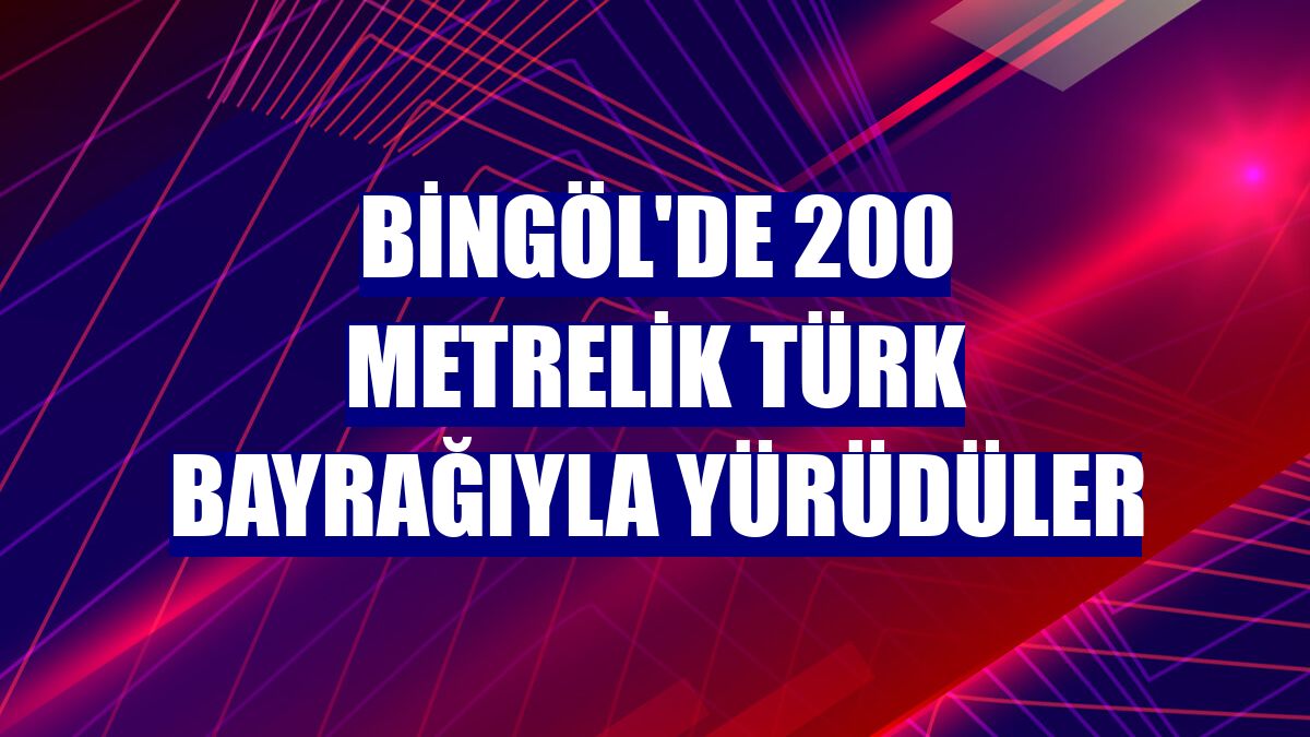 Bingöl'de 200 metrelik Türk bayrağıyla yürüdüler