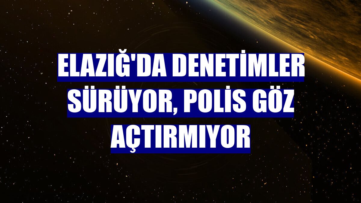 Elazığ'da denetimler sürüyor, polis göz açtırmıyor