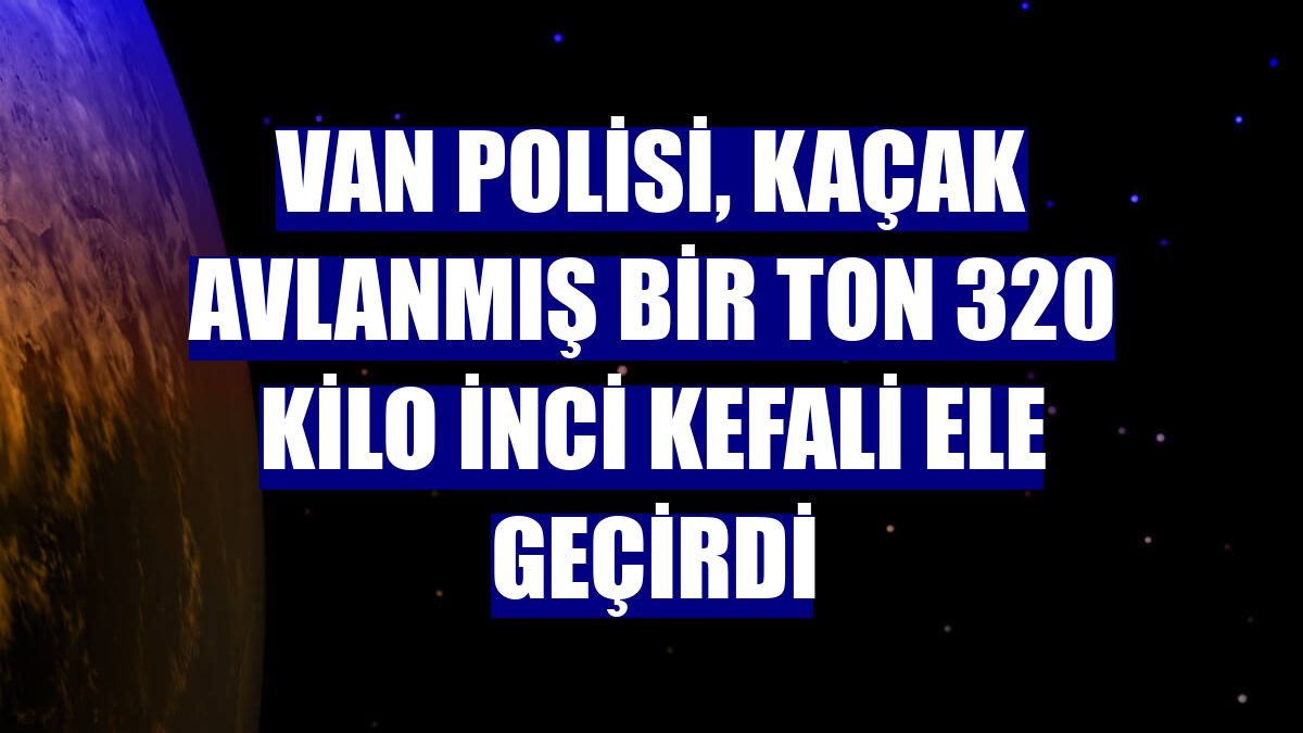 Van polisi, kaçak avlanmış bir ton 320 kilo inci kefali ele geçirdi