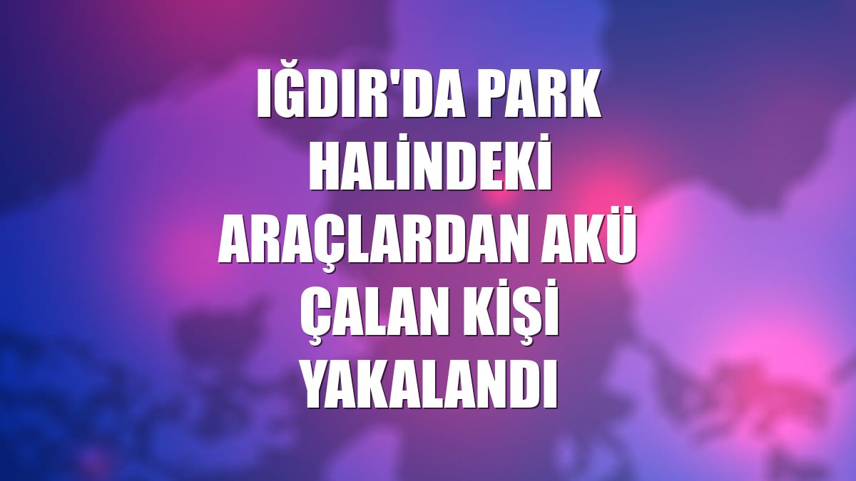 Iğdır'da park halindeki araçlardan akü çalan kişi yakalandı