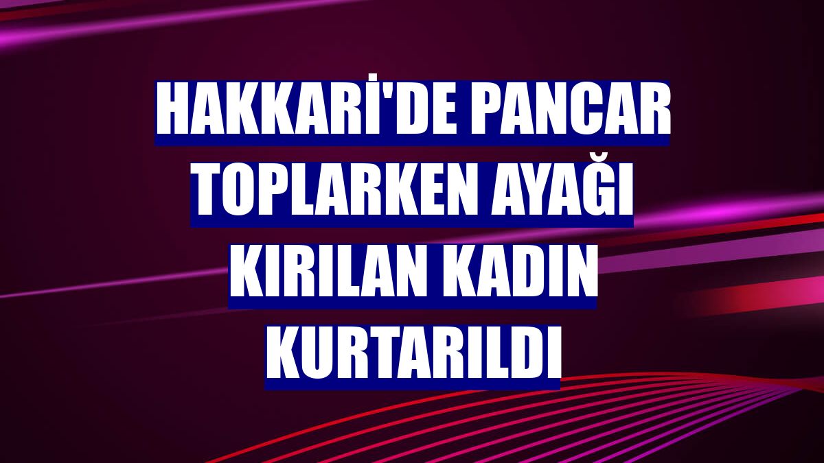 Hakkari'de pancar toplarken ayağı kırılan kadın kurtarıldı