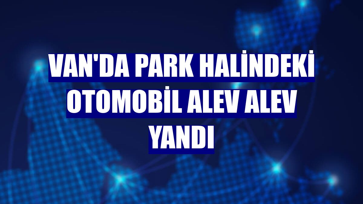 Van'da park halindeki otomobil alev alev yandı