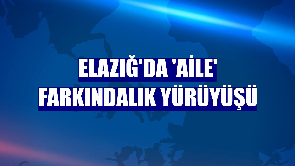 Elazığ'da 'Aile' farkındalık yürüyüşü