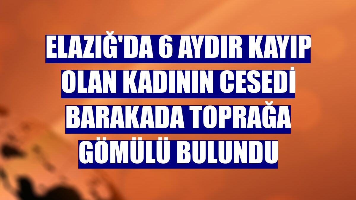 Elazığ'da 6 aydır kayıp olan kadının cesedi barakada toprağa gömülü bulundu