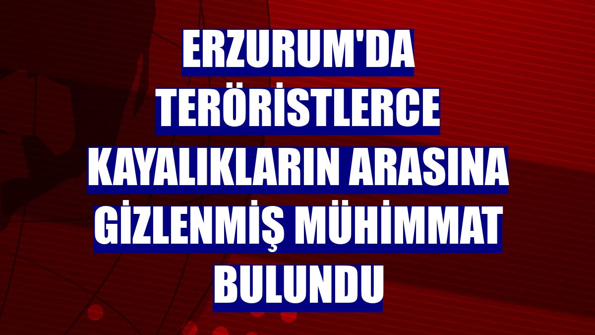 Erzurum'da teröristlerce kayalıkların arasına gizlenmiş mühimmat bulundu