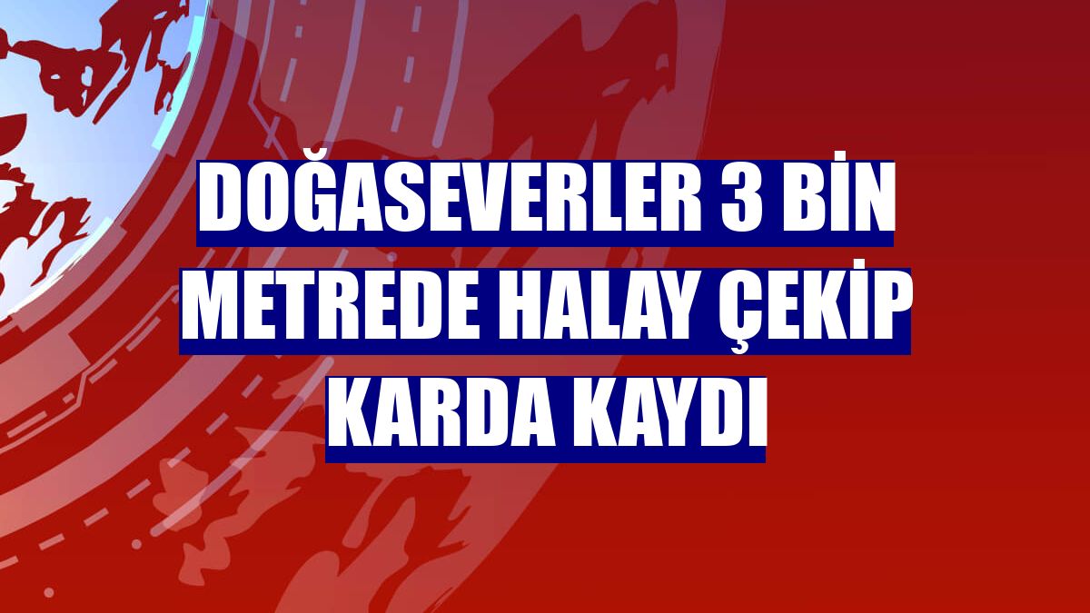 Doğaseverler 3 bin metrede halay çekip karda kaydı