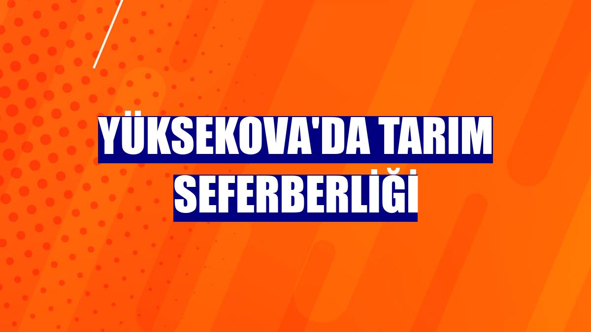 Yüksekova'da tarım seferberliği