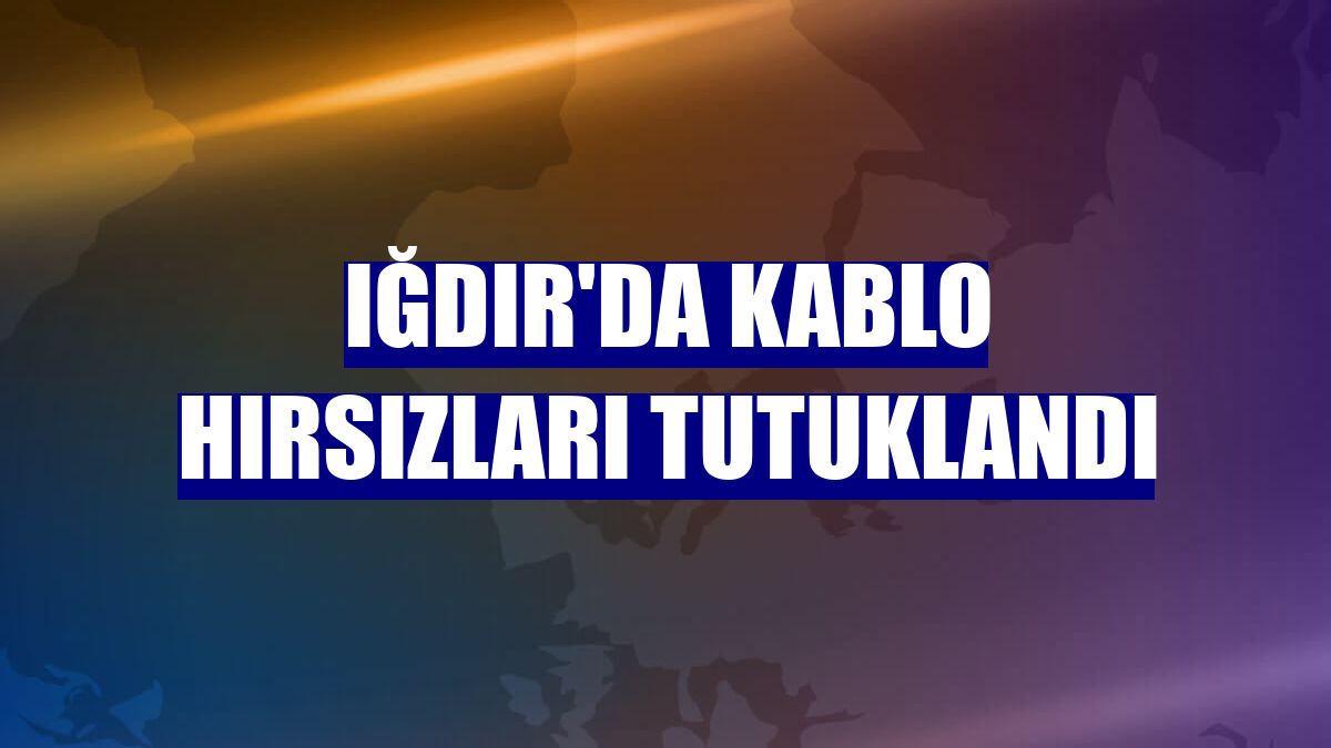 Iğdır'da kablo hırsızları tutuklandı