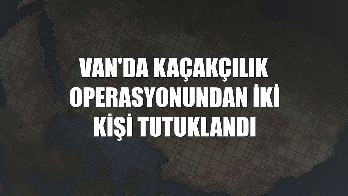 Van'da kaçakçılık operasyonundan iki kişi tutuklandı