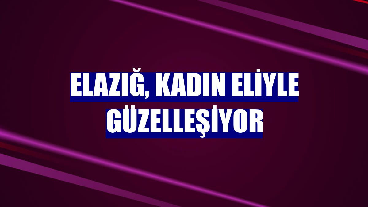 Elazığ, kadın eliyle güzelleşiyor