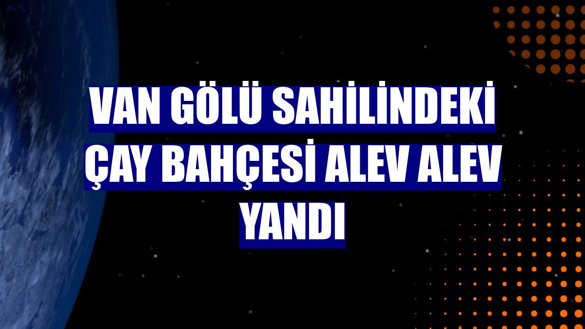 Van Gölü sahilindeki çay bahçesi alev alev yandı