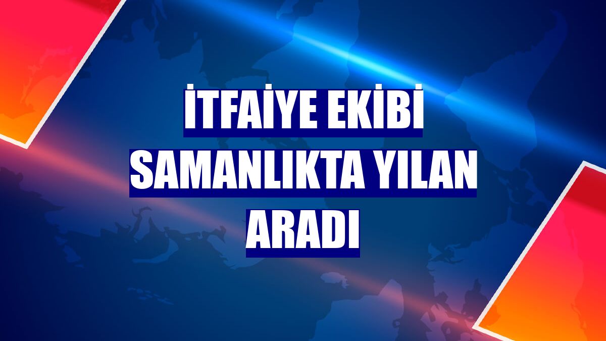 İtfaiye ekibi samanlıkta yılan aradı