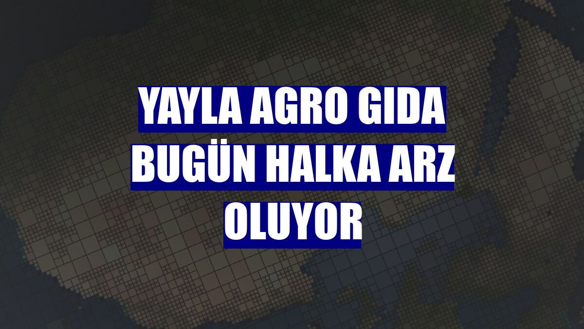 Yayla Agro Gıda bugün halka arz oluyor
