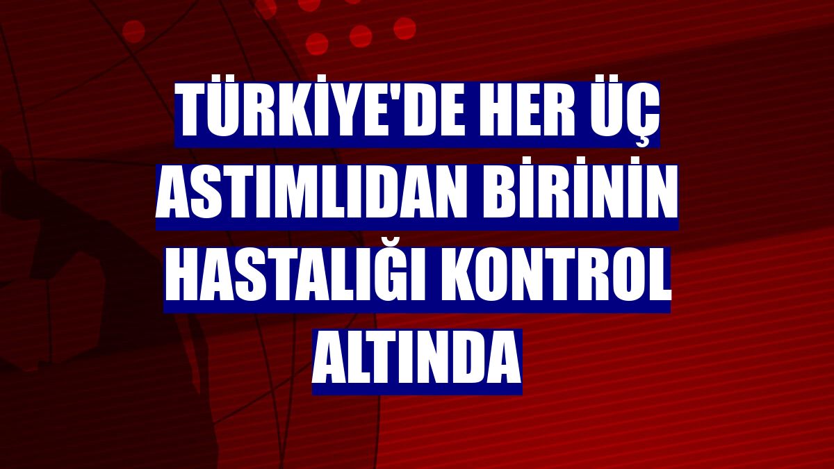Türkiye'de her üç astımlıdan birinin hastalığı kontrol altında