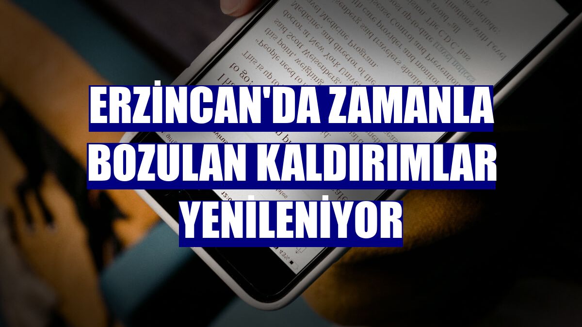 Erzincan'da zamanla bozulan kaldırımlar yenileniyor