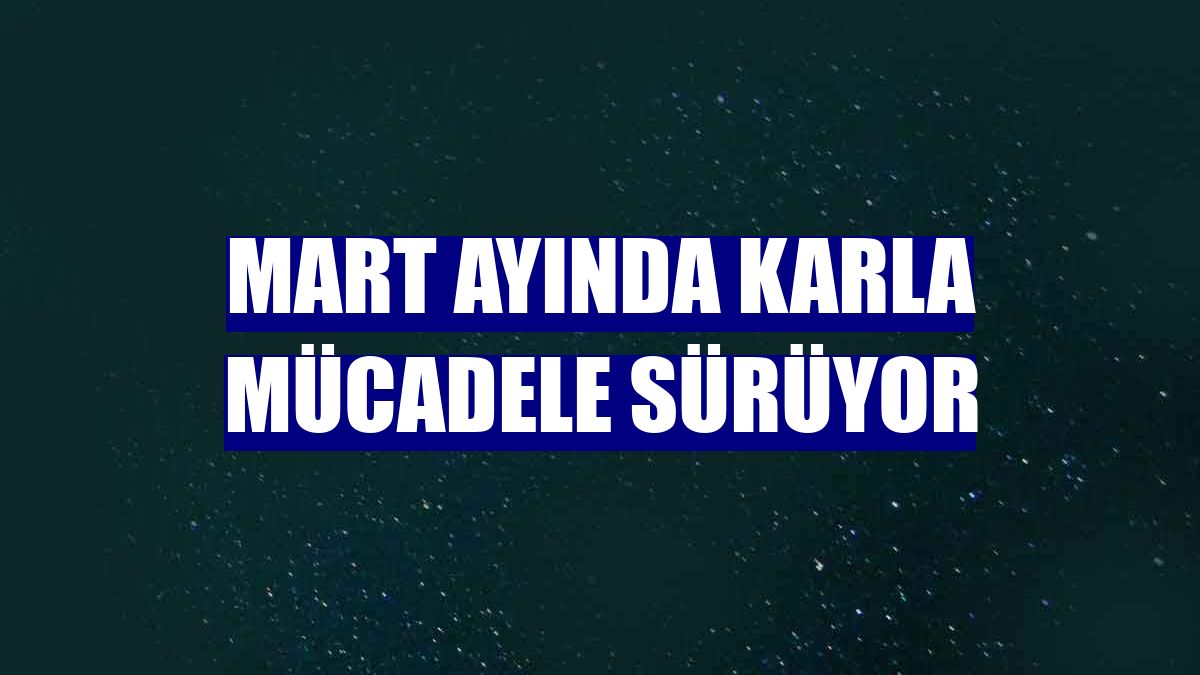 Mart ayında karla mücadele sürüyor