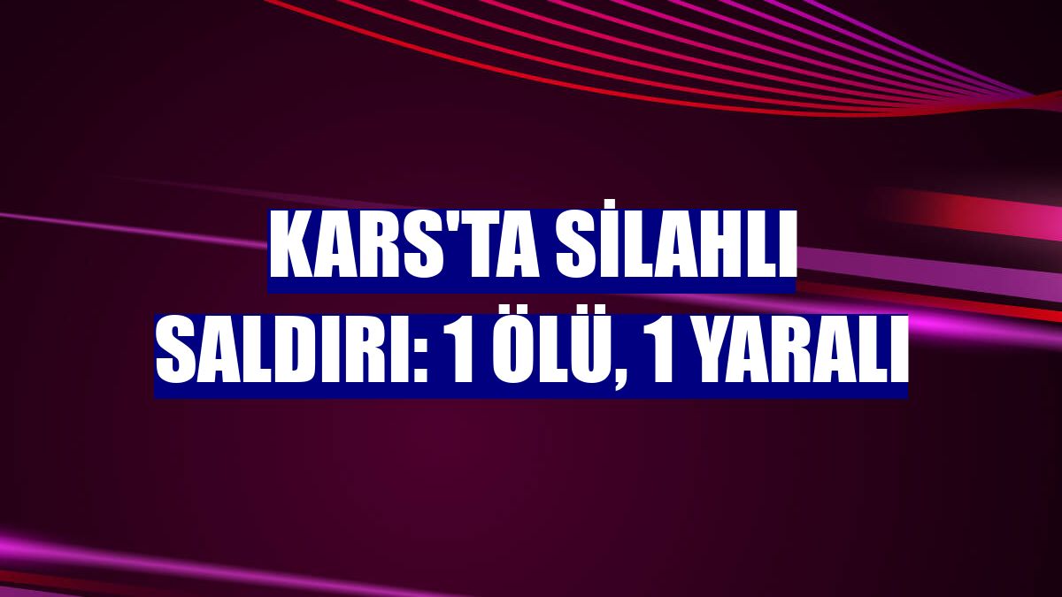 Kars'ta silahlı saldırı: 1 ölü, 1 yaralı