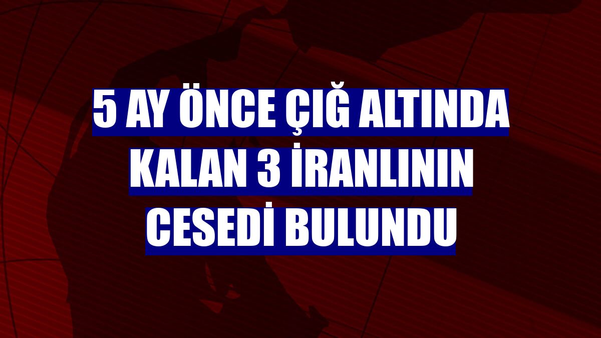 5 ay önce çığ altında kalan 3 İranlının cesedi bulundu