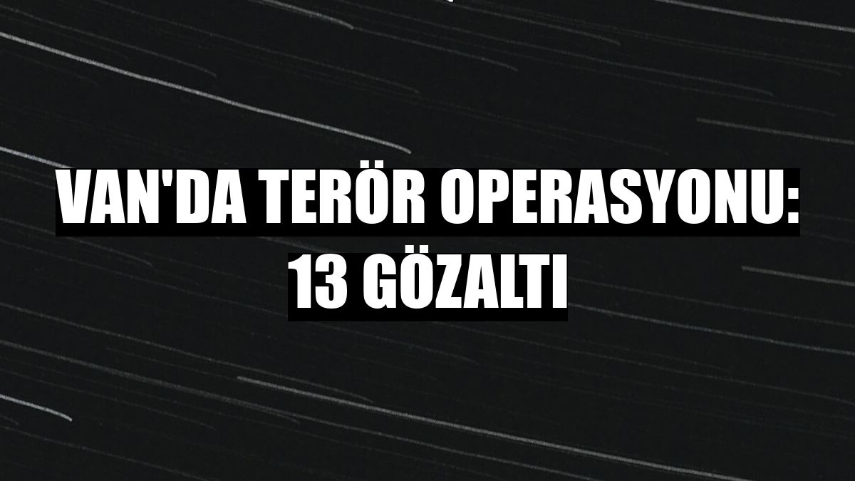 Van'da terör operasyonu: 13 gözaltı
