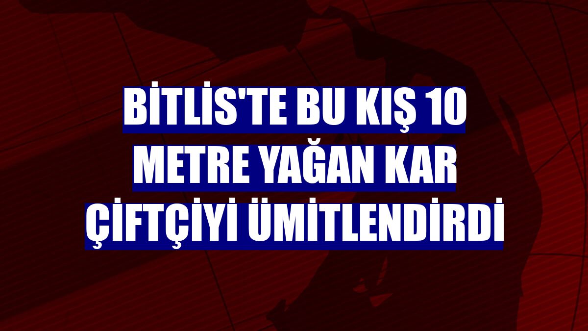 Bitlis'te bu kış 10 metre yağan kar çiftçiyi ümitlendirdi