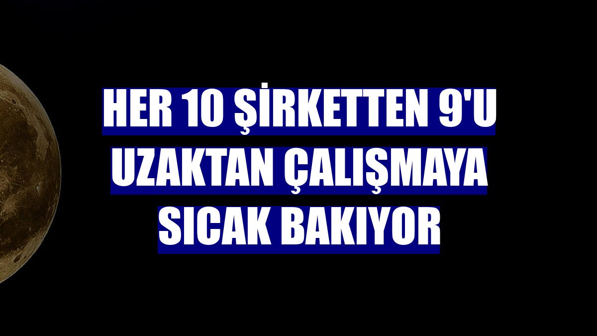 Her 10 şirketten 9'u uzaktan çalışmaya sıcak bakıyor