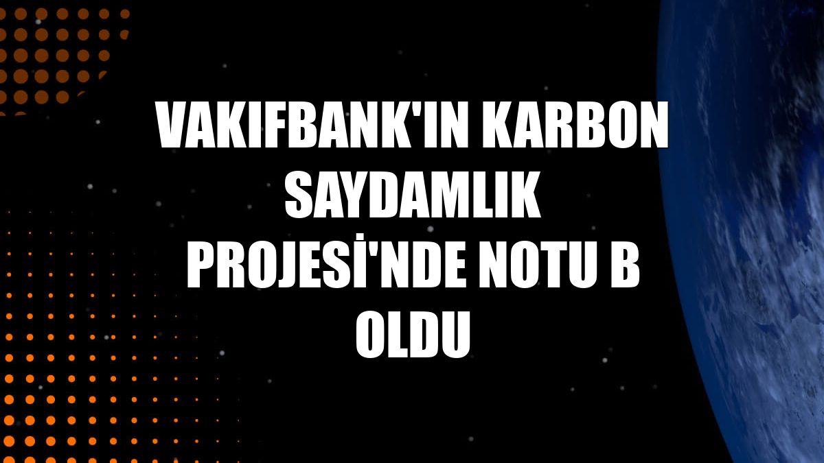 VakıfBank'ın Karbon Saydamlık Projesi'nde notu B oldu