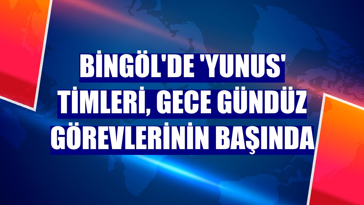 Bingöl'de 'Yunus' timleri, gece gündüz görevlerinin başında