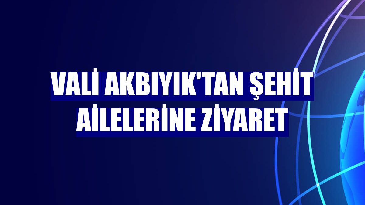 Vali Akbıyık'tan şehit ailelerine ziyaret