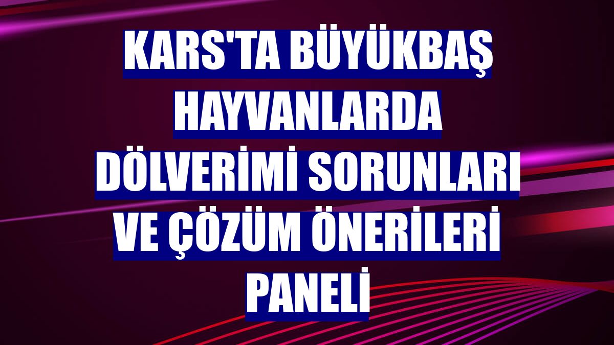Kars'ta büyükbaş hayvanlarda dölverimi sorunları ve çözüm önerileri paneli