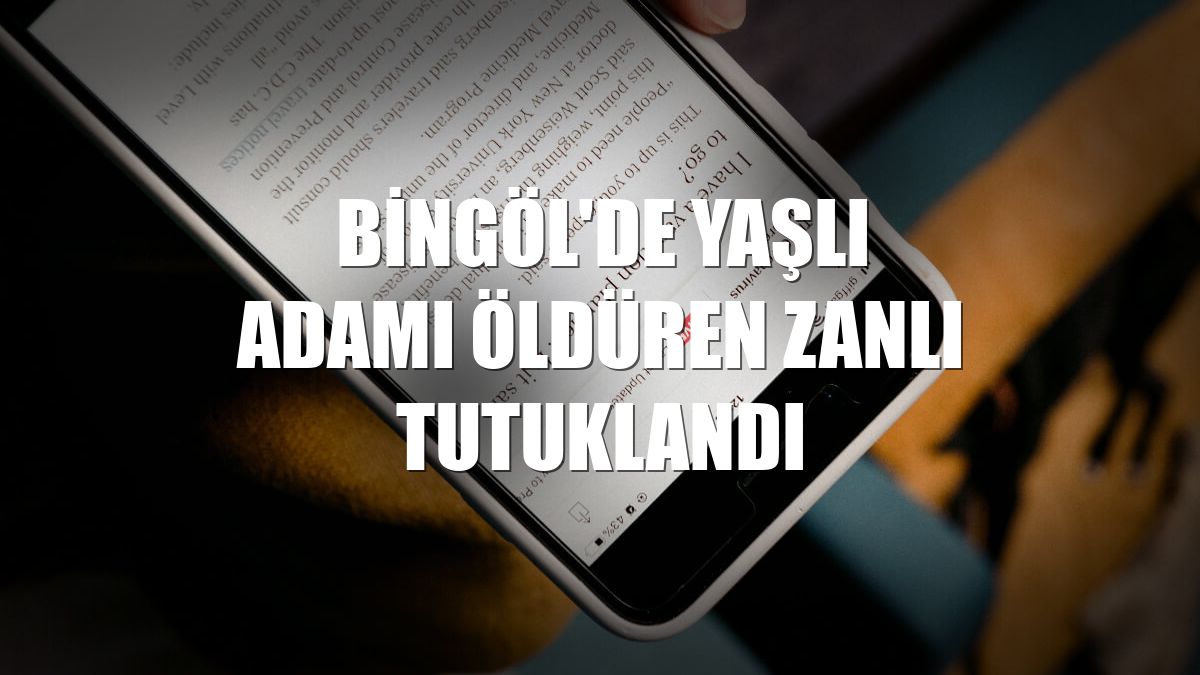 Bingöl'de yaşlı adamı öldüren zanlı tutuklandı