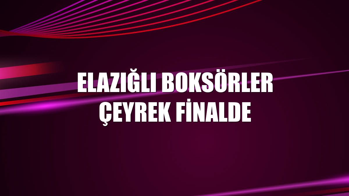 Elazığlı boksörler çeyrek finalde