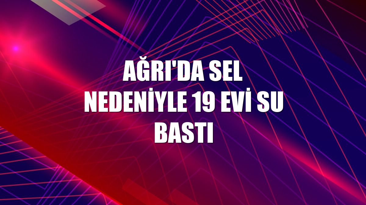 Ağrı'da sel nedeniyle 19 evi su bastı