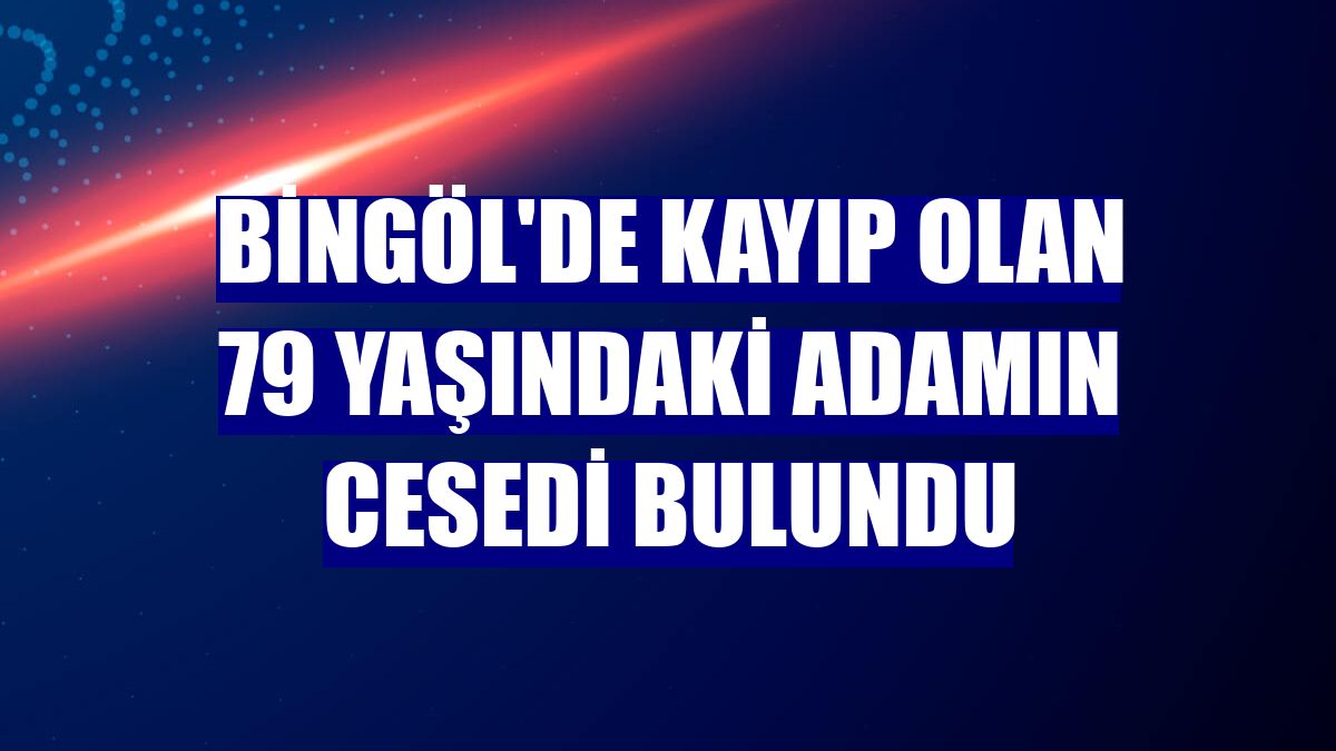 Bingöl'de kayıp olan 79 yaşındaki adamın cesedi bulundu