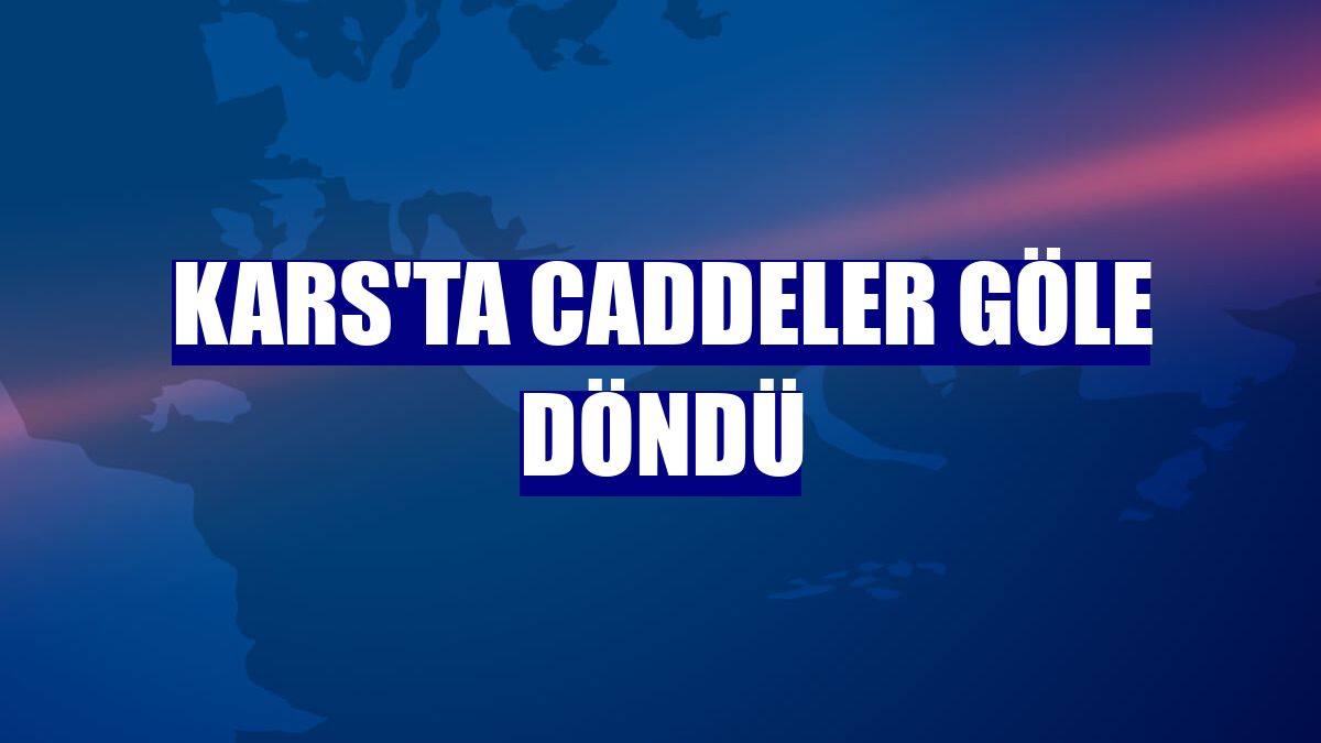 Kars'ta caddeler göle döndü