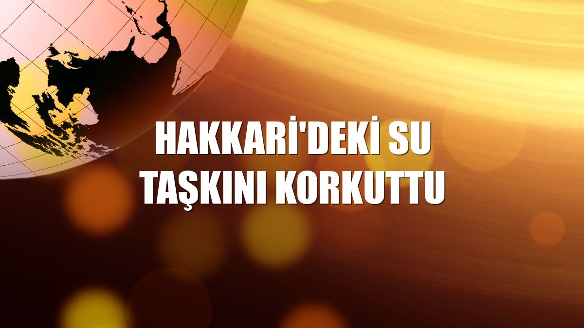 Hakkari'deki su taşkını korkuttu