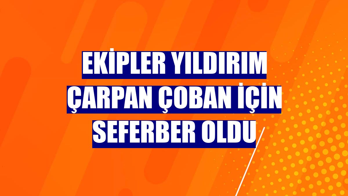 Ekipler yıldırım çarpan çoban için seferber oldu