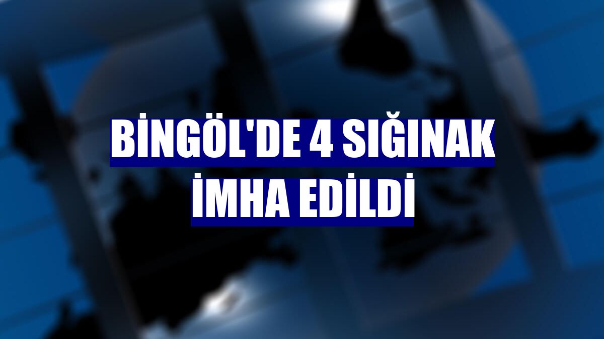 Bingöl'de 4 sığınak imha edildi