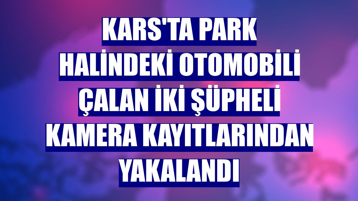 Kars'ta park halindeki otomobili çalan iki şüpheli kamera kayıtlarından yakalandı
