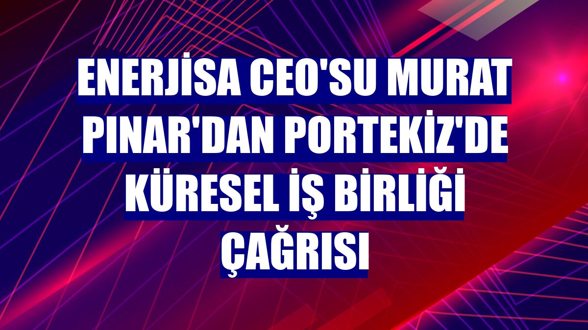 Enerjisa CEO'su Murat Pınar'dan Portekiz'de küresel iş birliği çağrısı