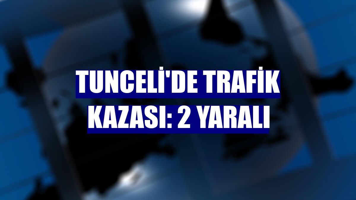 Tunceli'de trafik kazası: 2 yaralı