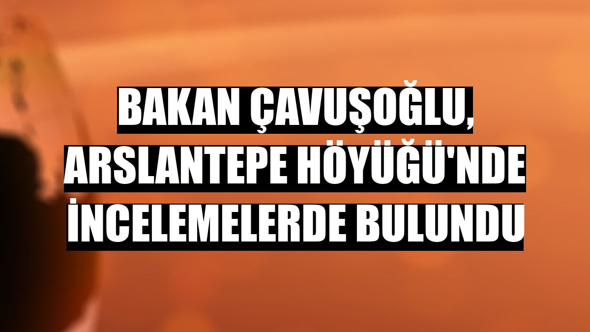 Bakan Çavuşoğlu, Arslantepe Höyüğü'nde incelemelerde bulundu