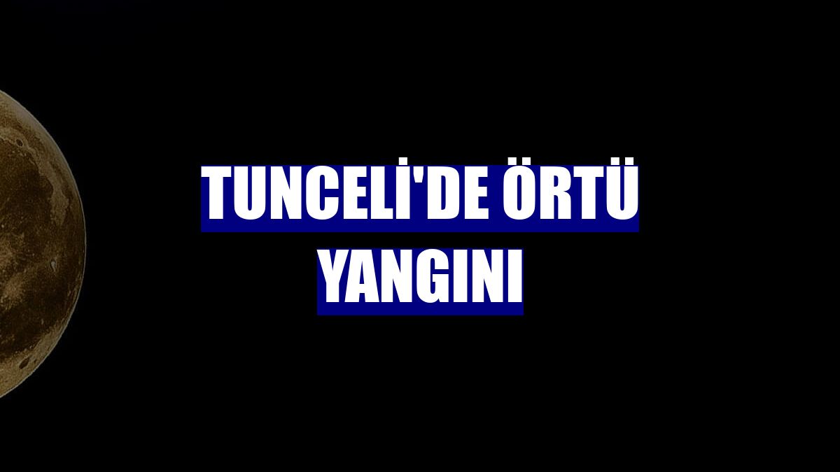 Tunceli'de örtü yangını
