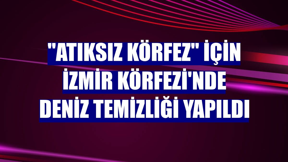 "Atıksız körfez" için İzmir Körfezi'nde deniz temizliği yapıldı