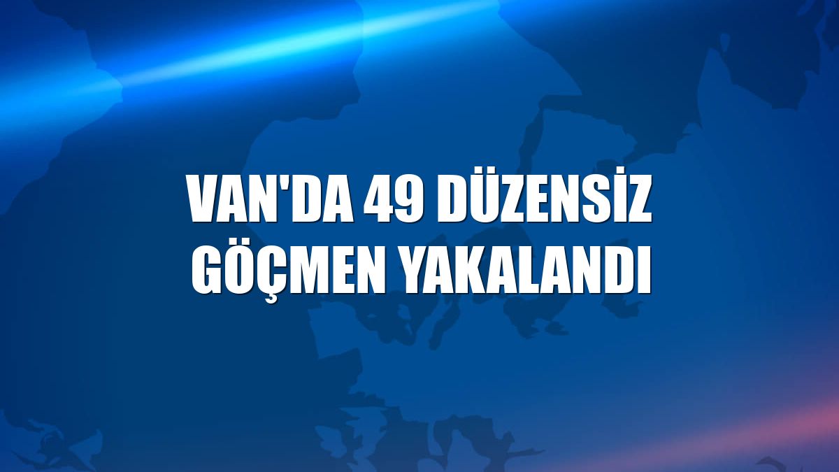 Van'da 49 düzensiz göçmen yakalandı